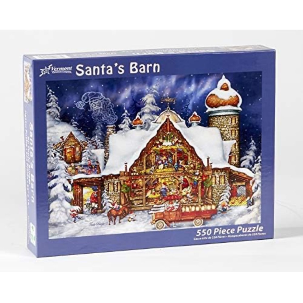 Vermont Christmas Company Santa's Barn Jigsaw Puzzle
